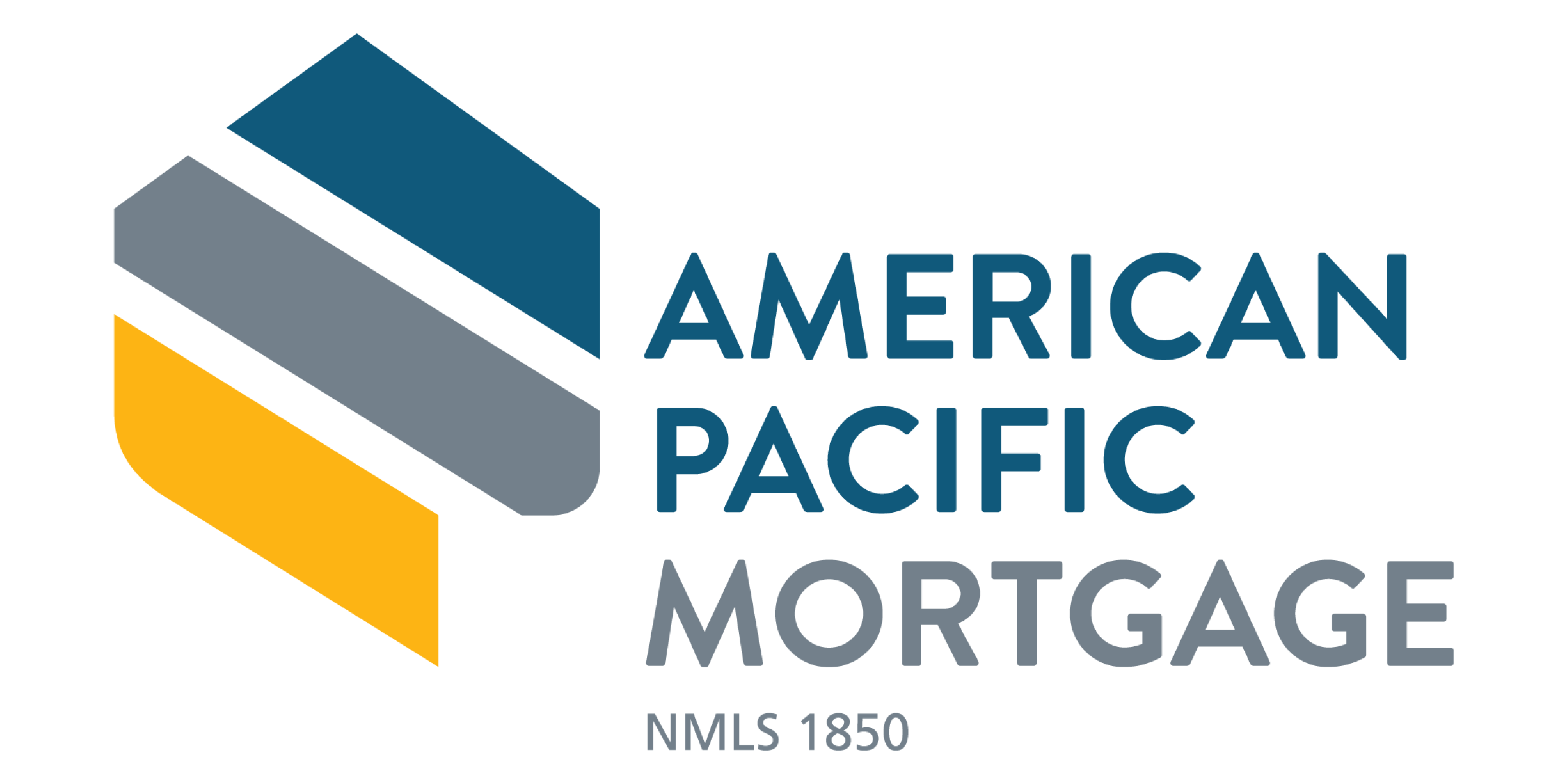 Logo de american pacific mortgage, miembro de la Ecuadorian American Chamber of Commerce
